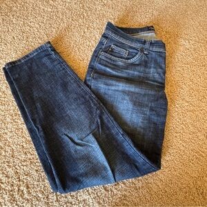 Lee Midrise Boyfriend Fit Dark Blue Straight Leg Women's Jeans